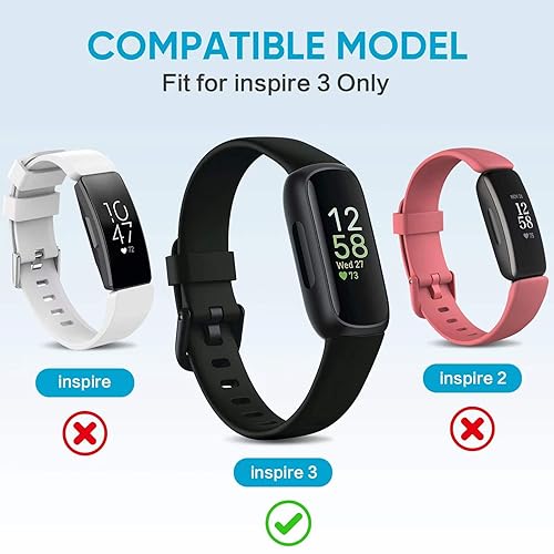 Miniatura 2 de [Paquete de 2] Cable de carga para Fitbit Inspire 3 (3.3 pies/1.0 pies)