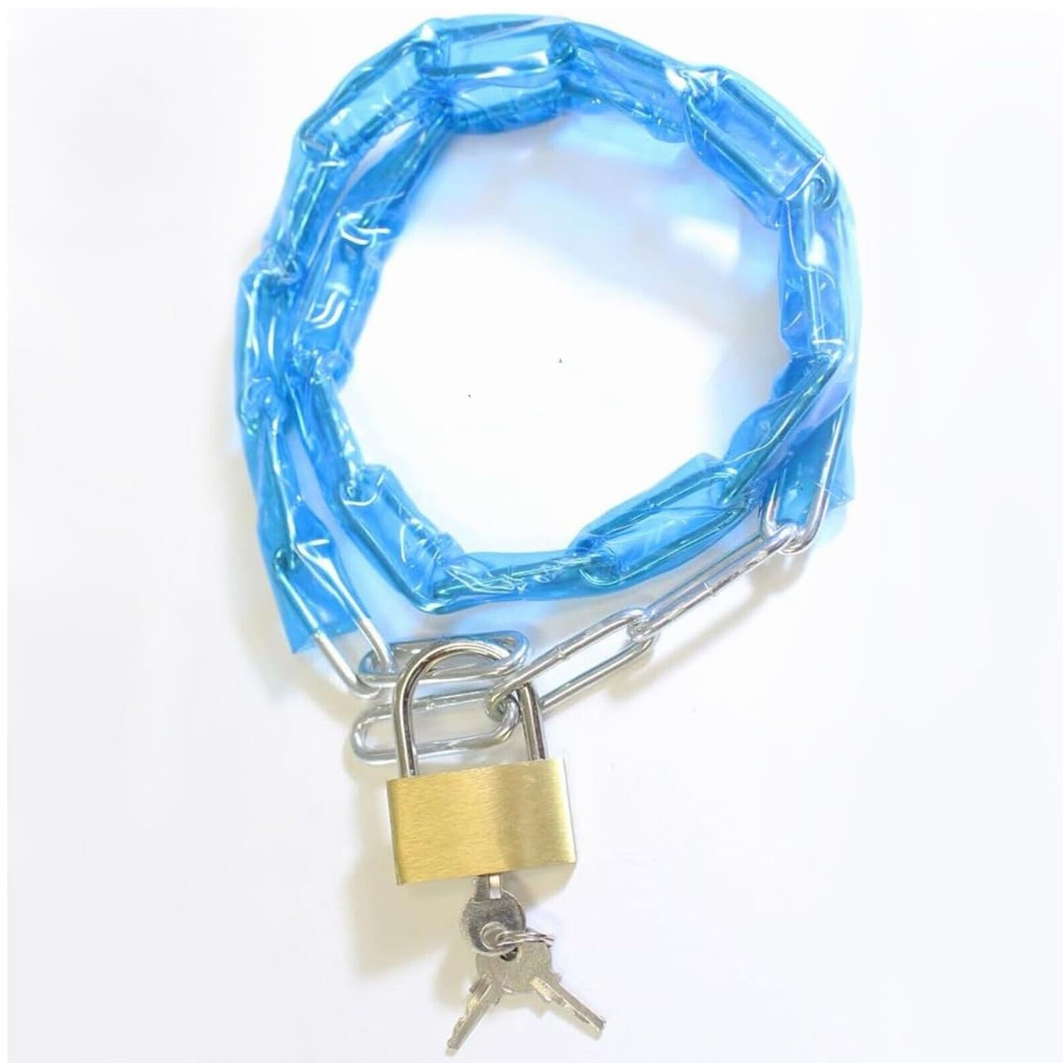 Y Homeware Blue Yorkshire Homeware Bike Chain Lock | Portable Bicycle Padlocks | Anti-Theft Chain Lock | Lengthen Cycling Safety Locking Chain For Motorcycle Electric Scooter, Warehouse Doors, Farms, Lawn Mowers