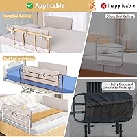 Vista 6 de Mybow Bed Rail Cushion, Hospital Bedside Rail Pads, Medical Foam Padding Bed Fall Protector Rail Covers for Elderly Adults Safety Bed Railing Padded