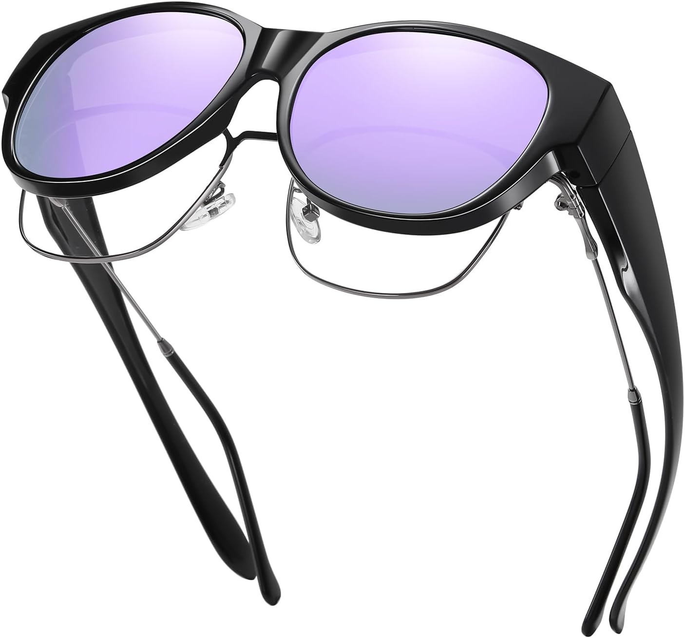 HAOLOTA Fit Over Glasses Sunglasses for Women Polarized, Trendy Cat Eye Sunglasses Wear Over Glasses, UV Protection - Image 9