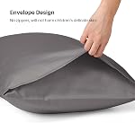 Warmstar 100% Cotton Toddler Pillowcase Set of 2, 600 Thread Count 13x18 Toddler Pillowcases Soft & Breathable, Cotton Travel Pillow Case Cover 13"x 18" with Envelope Closure,Dark Grey