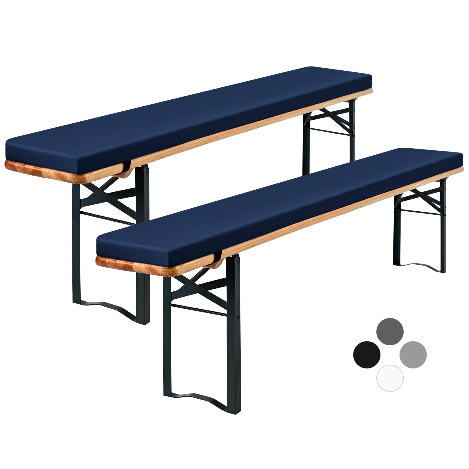 Coussin de banc de bière lavable Showgeous matelas hydrofuge pour mobilier de fête