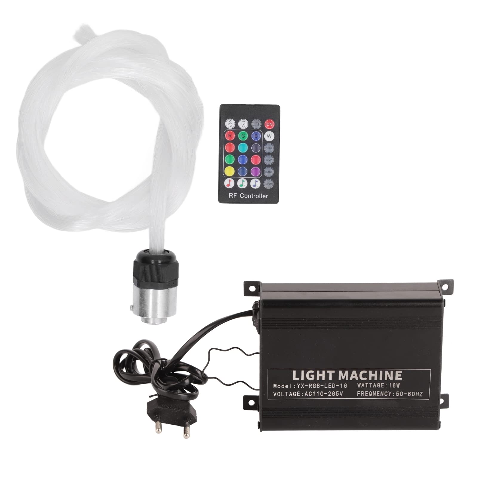 ciciglow Faseroptische Lichter, Mehrere Modi Faseroptische Sensorische Lichter Kit Unterstützung RGBW Lampenwechsel Faseroptische Deckenleuchten 2m/6.6ft