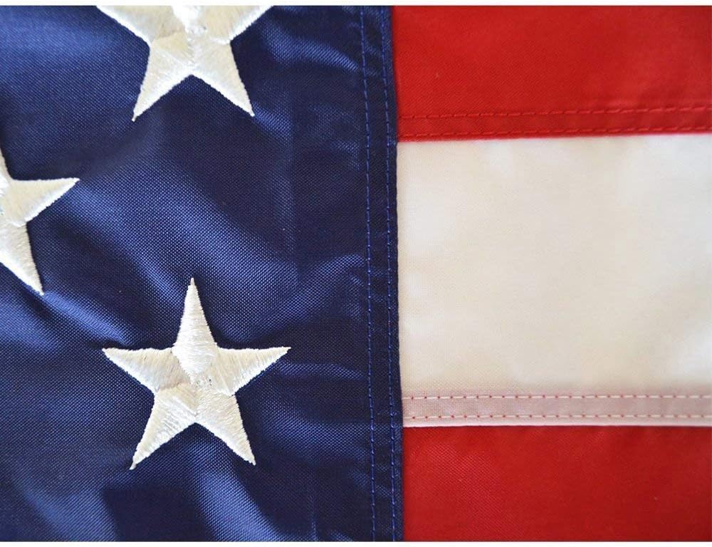 6x10 Foot Nylon USA Flag Embroidered Stars Sewn Stripes Amercian Flag