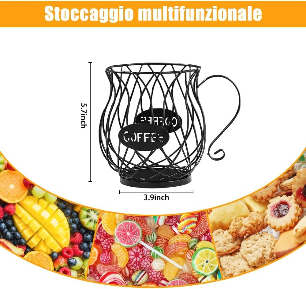 Portacialde da Caffè, Cestello Porta Caffè, Porta Bicchieri K, Espresso Capsule Portaoggetti, per Casa Bar Ristoranti Sala da Tè