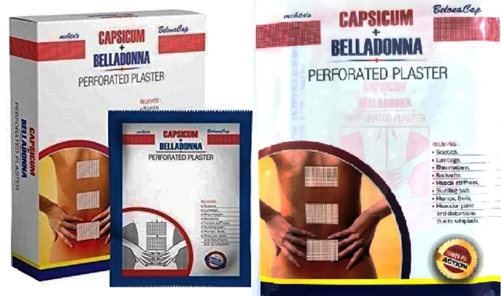 Billion DealsPlaster (Belladonna) 1 Pack of 10 Sheets Pain Relief Patch for Back Neck Shoulder Pain Fast Acting