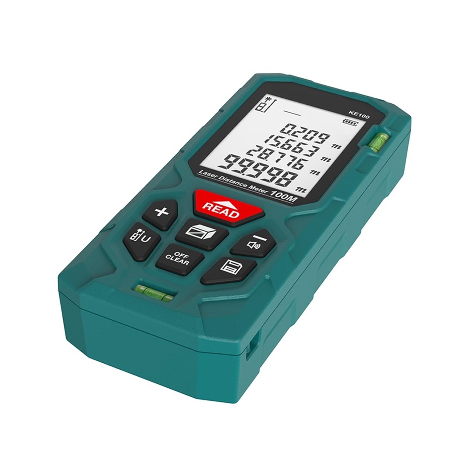Misuratore di superficie terrestre, Telemetro Misuratore Di Nastro Digitale Misuratore Di Distanza 40/60/80/100/120 M Telemetro Accurato For Roulette Misura distanza, area e volume(100M)