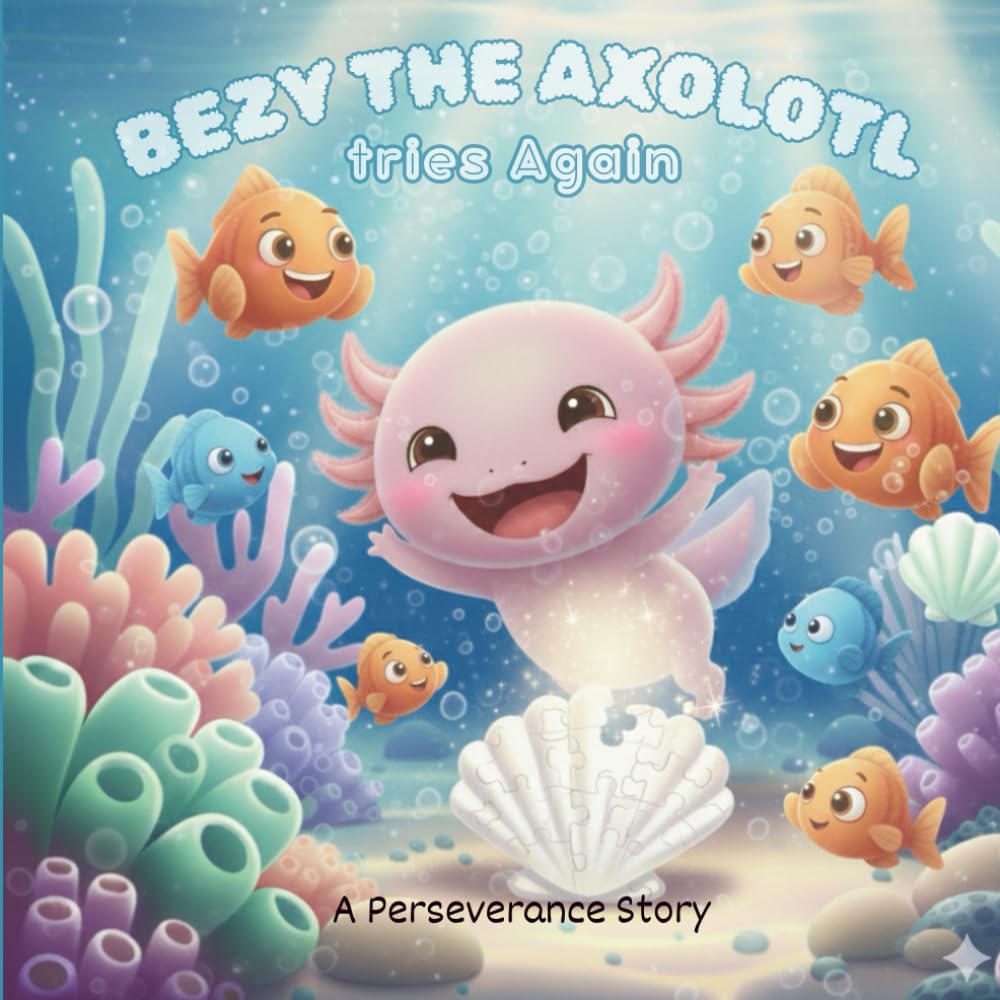 Children's Story Book:Bezy the Axolotl Tries Again: A Gentle Pond Story About Perseverance and Patience (“Bezy the Axolotl Adventures”)
