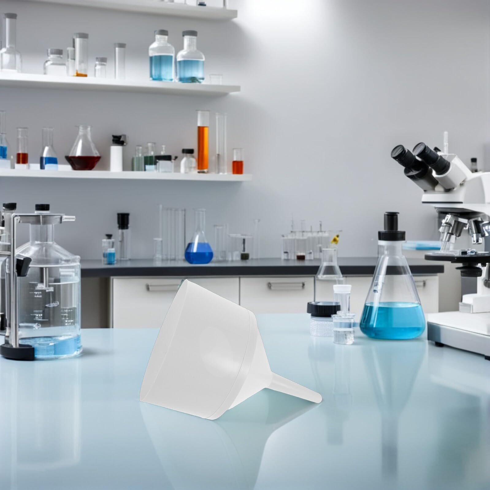 SHINEOFI Embudo Buchner de Material Plástico 150 Mm para Filtración de Laboratorio y Química, Dispositivo de Filtración para Uso Industrial y Educativo, Herramienta Filtro Versátil