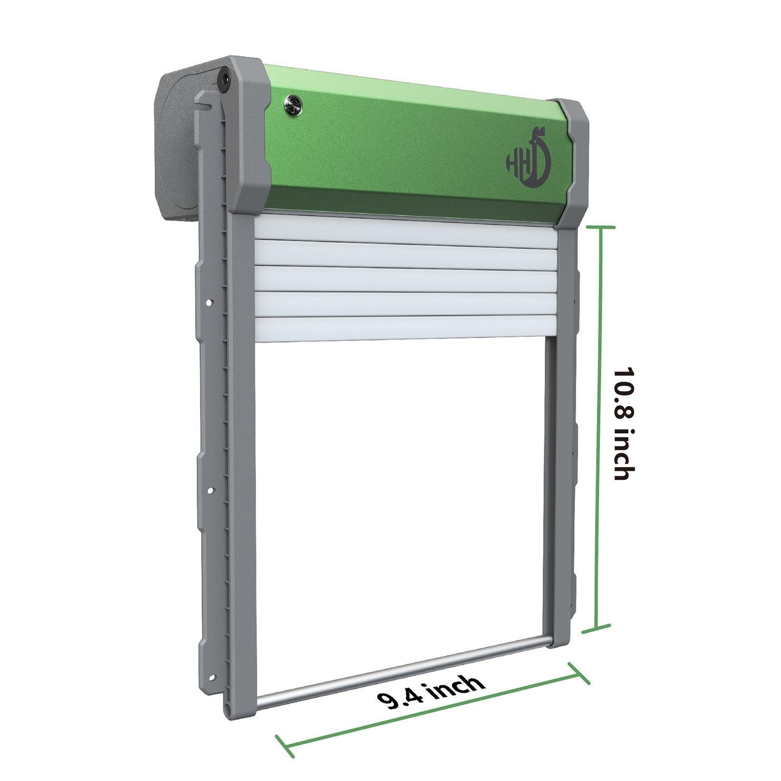 Porta automatica intelligente per pollaio con pannello di controllo e telecomando per massimizzare l'efficienza nella gestione degli allevamenti di polli Porta automatica