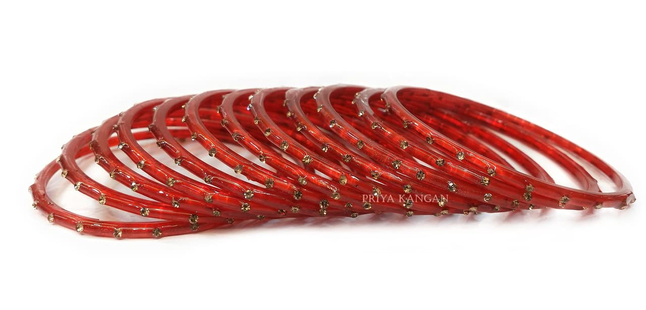 Indian Traditional Glass Bangles Pack of 12 Small Size