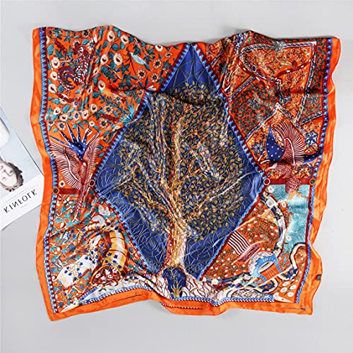 Image of ZDMHSH Fashion Scarves Scarf 100% Silk Feeling Scarf Silk Like Scarves Long Lightweight Sunscreen Shawls for Women