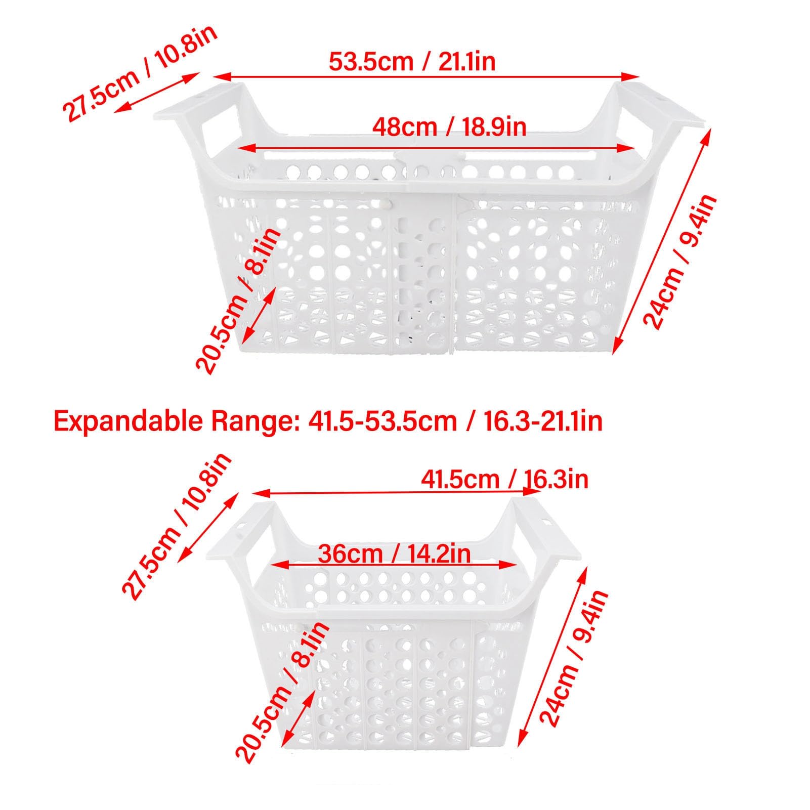 Luqeeg Chest Freezer Basket, Adjustable Deep Freezer Organizer Bins, Refrigerator Freezer Storage Baskets, Freezer Storage Bins With Handle, Freezer Rack For Kitchen, Cabinet, Pantry (L) on Fridge.com - View 6
