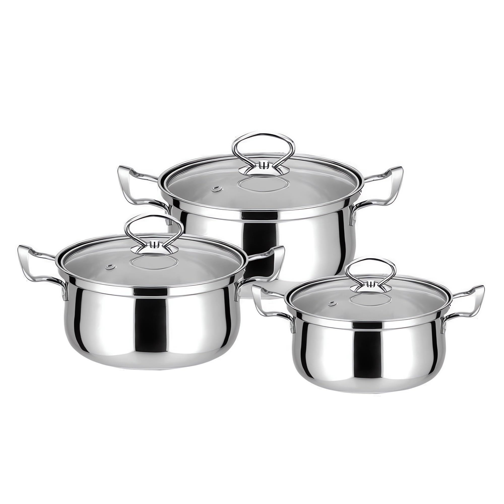 Stainless Steel pots and Pans Set 6 Piece