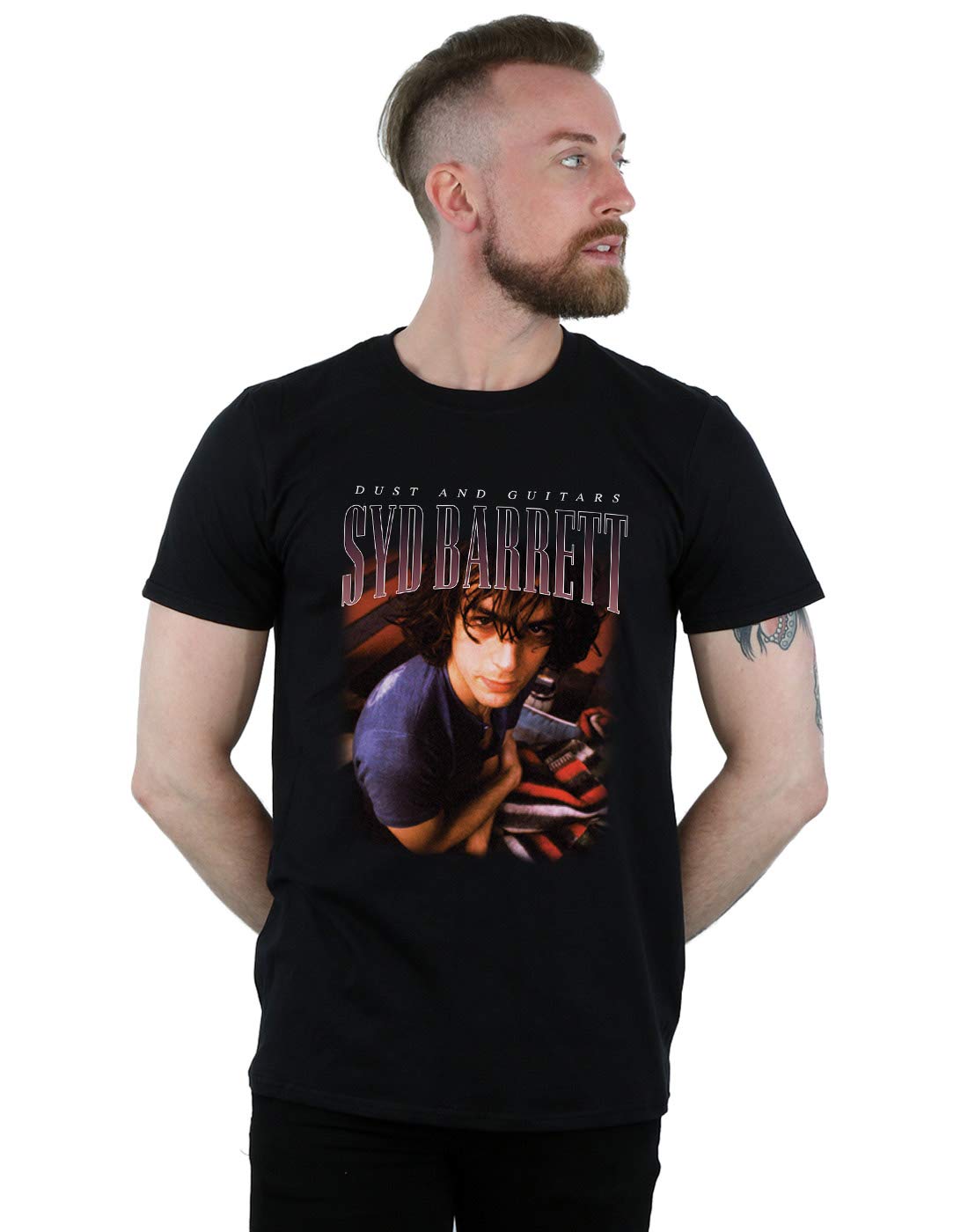 Absolute Cult Syd Barrett Men's Dust and Guitars Homage T-Shirt Black Large