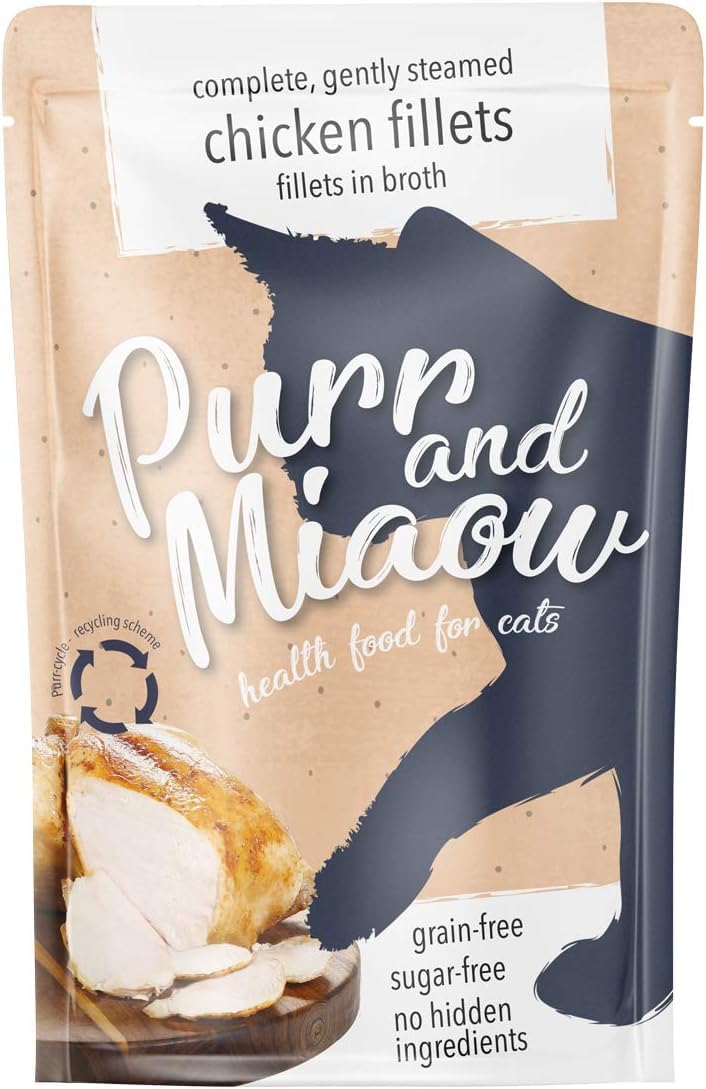 Purr & Meow - Kitten Superfood Complete Wet Cat Food, Grain Free Wet Food for Cats, Turkey, 12x85g