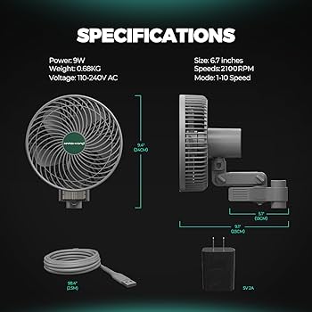 Amazon.com: Mars Hydro M6 Grow Tent Fan, 10 Speeds Powerful