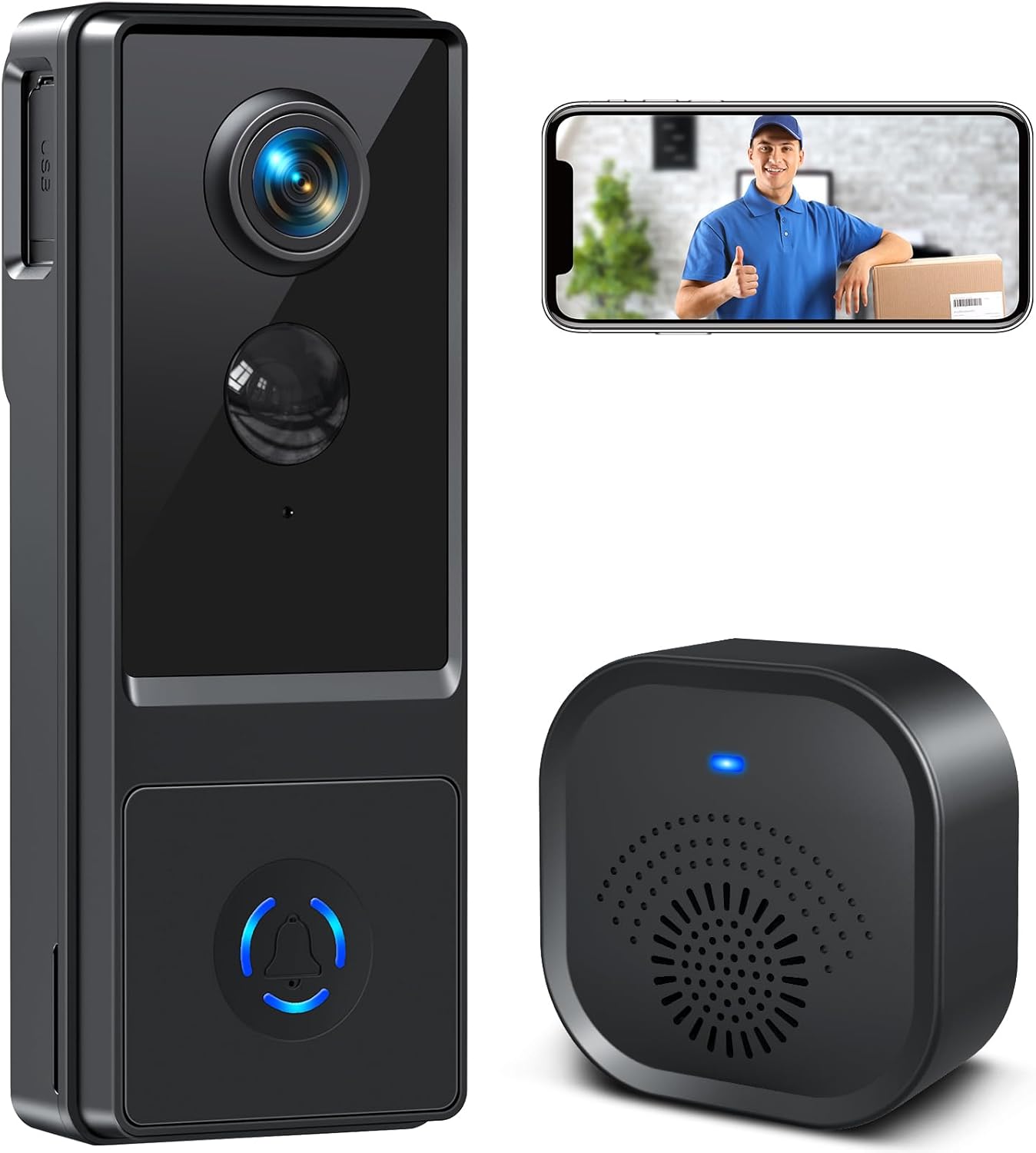 XTU Doorbell Camera Wireless Video Doorbell Camera with Wireless