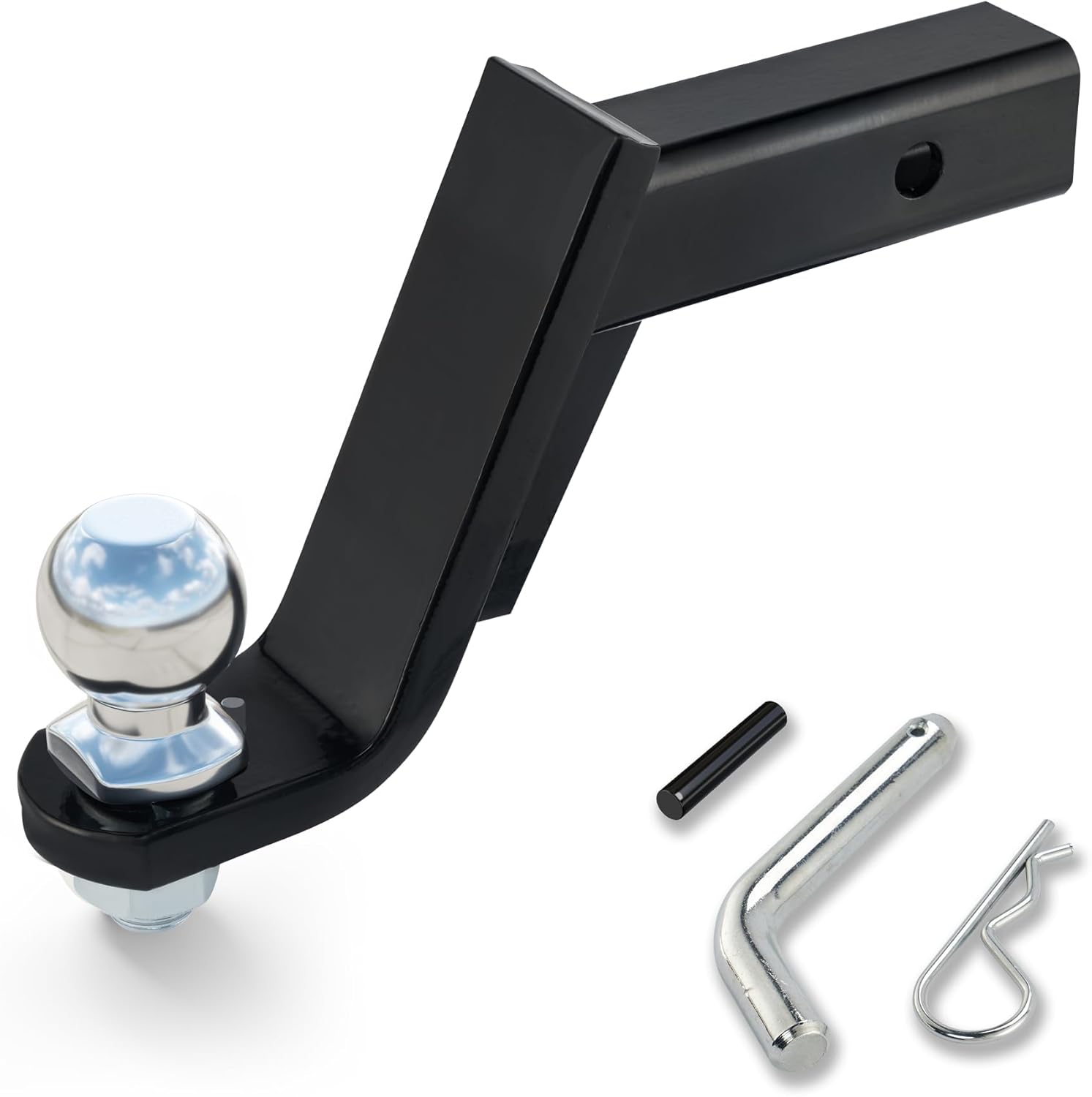 AC-DK Heavy-Duty Trailer Hitch, Fits 2-in Receiver,6" Drop, 2" Ball, 7500LBS GTW Drop Hitch