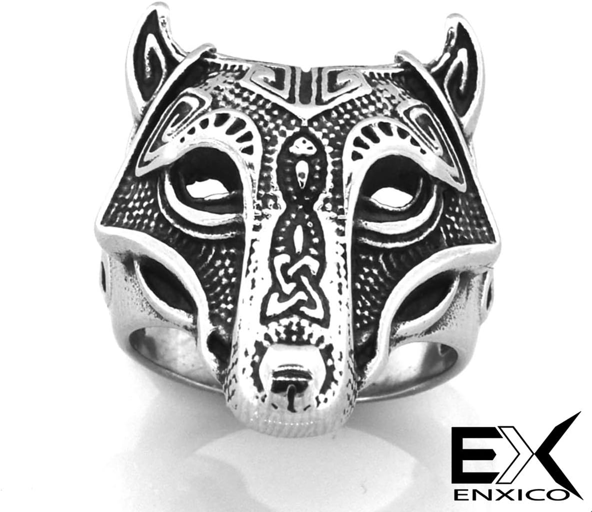 Fenrir Wolf Head Ring 316L Stainless Steel Norse Scandinavian Viking Jewelry - Image 6