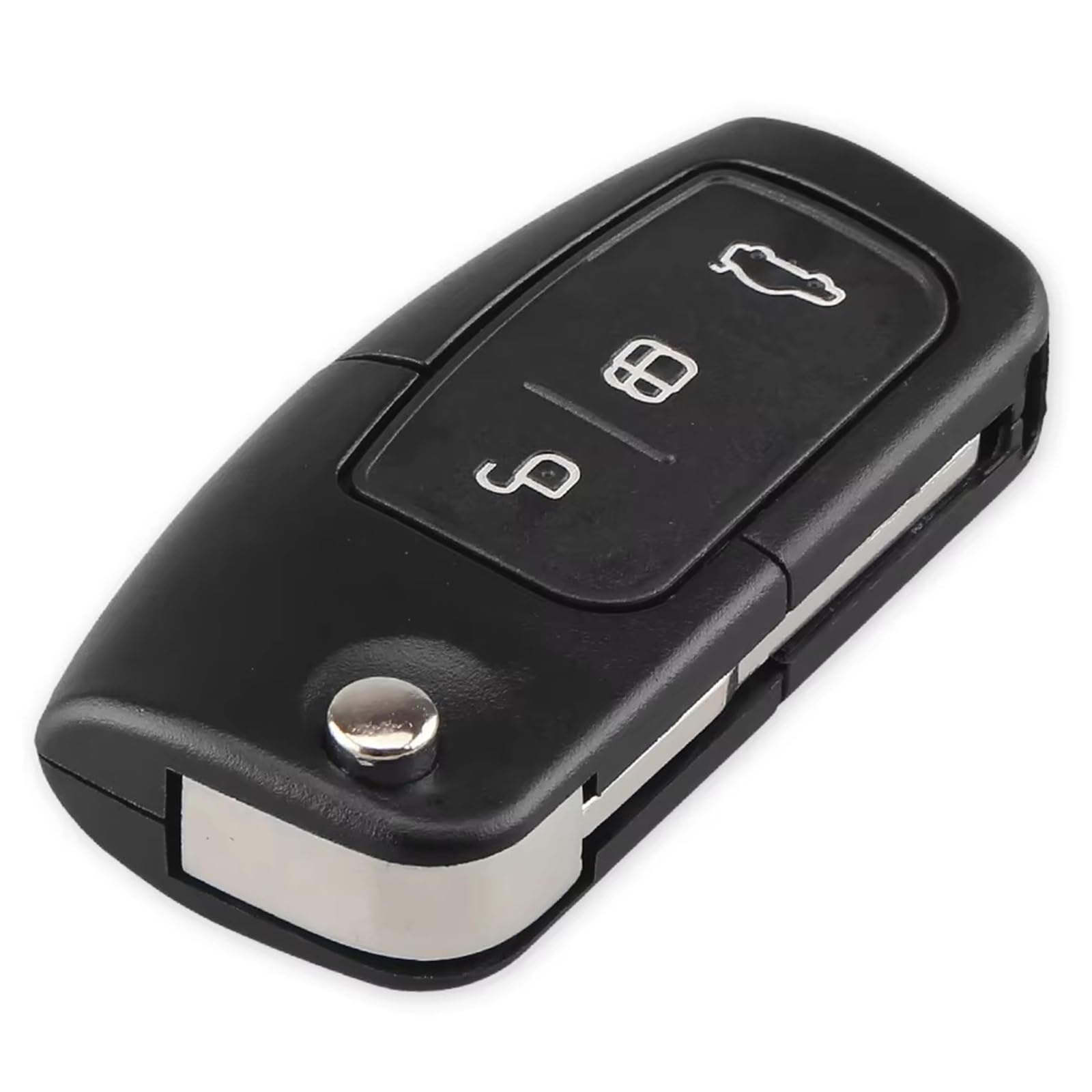 Carcasa Llave Coche Para Ford Para S-Max Para Galaxy 2006–2010 3 Botones Carcasa De Mando A Distancia Coche