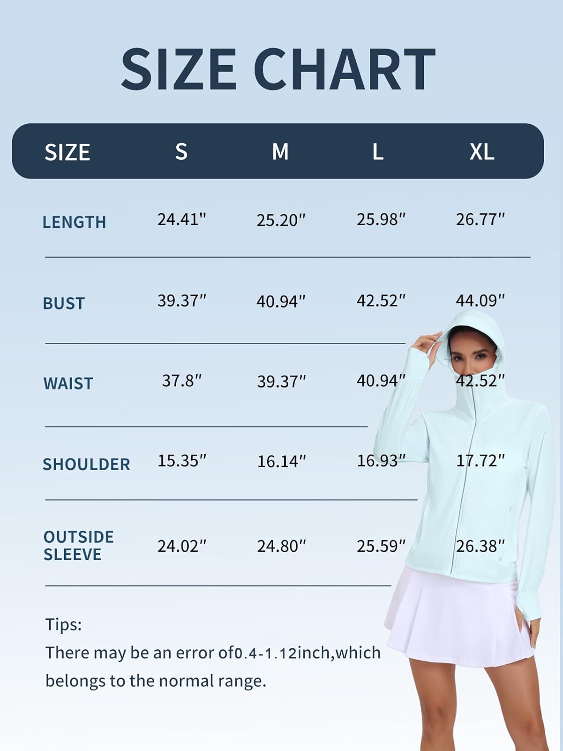 VUTRU Women's UPF 50+ Sun Protection Hoodie Jacket Lightweight Long Sleeve Sun Shirt UV Hoodie with Pocket - Image 7