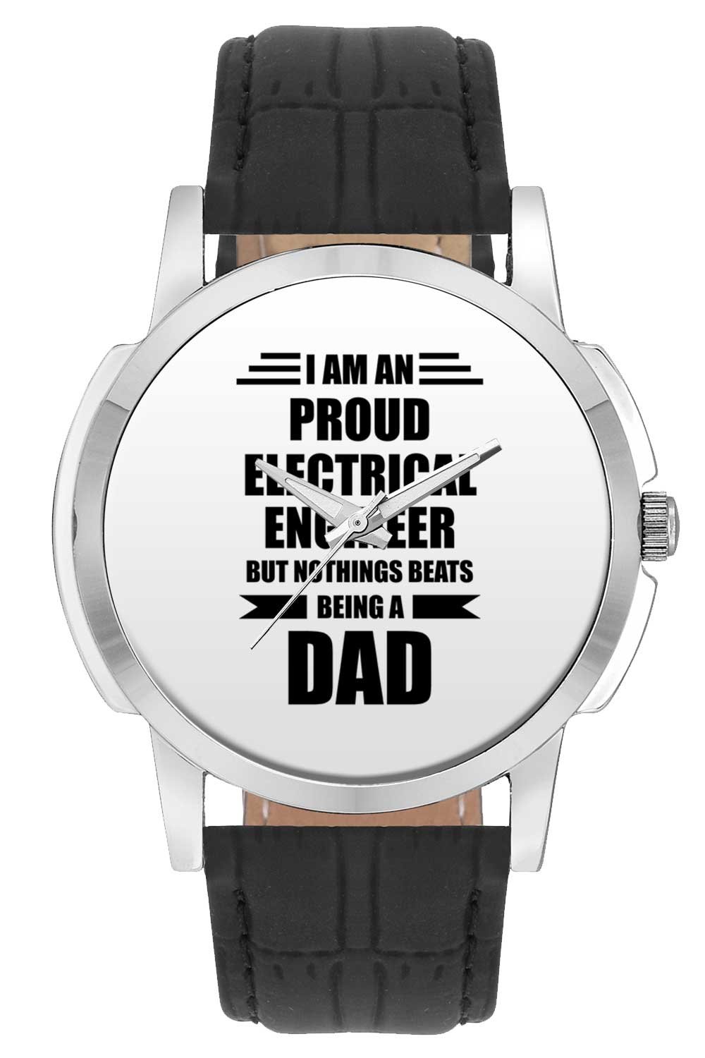 Wrist Watch for Men - I am A Proud Electrical Engineer But Nothing Beats Being a Dad | Gift for Electrical Engineer - Analog Mens and Boys Unique Quartz Leather Band Round Designer dial Watch (B074CNRRC4) Amazon Price History, Amazon Price Tracker