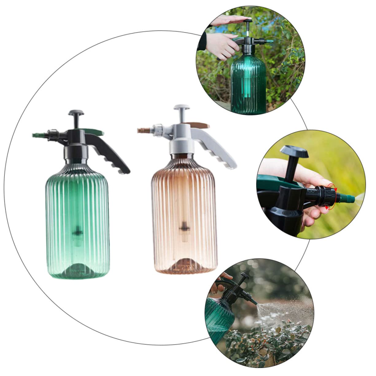 VICASKY 2 flaconi spray per piante facile irrigazione dei fiori, ergonomici, compatti per giardinaggio e cura delle piante e robusti
