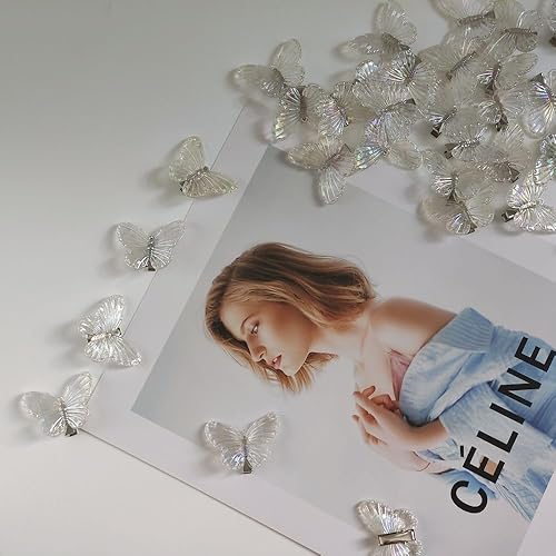 Miniatura 7 de Pinzas para el pelo de mariposa para fiestas de los años 90, lindos accesorios para el cabello para niñas pequeñas (estilo 1-5 piezas)