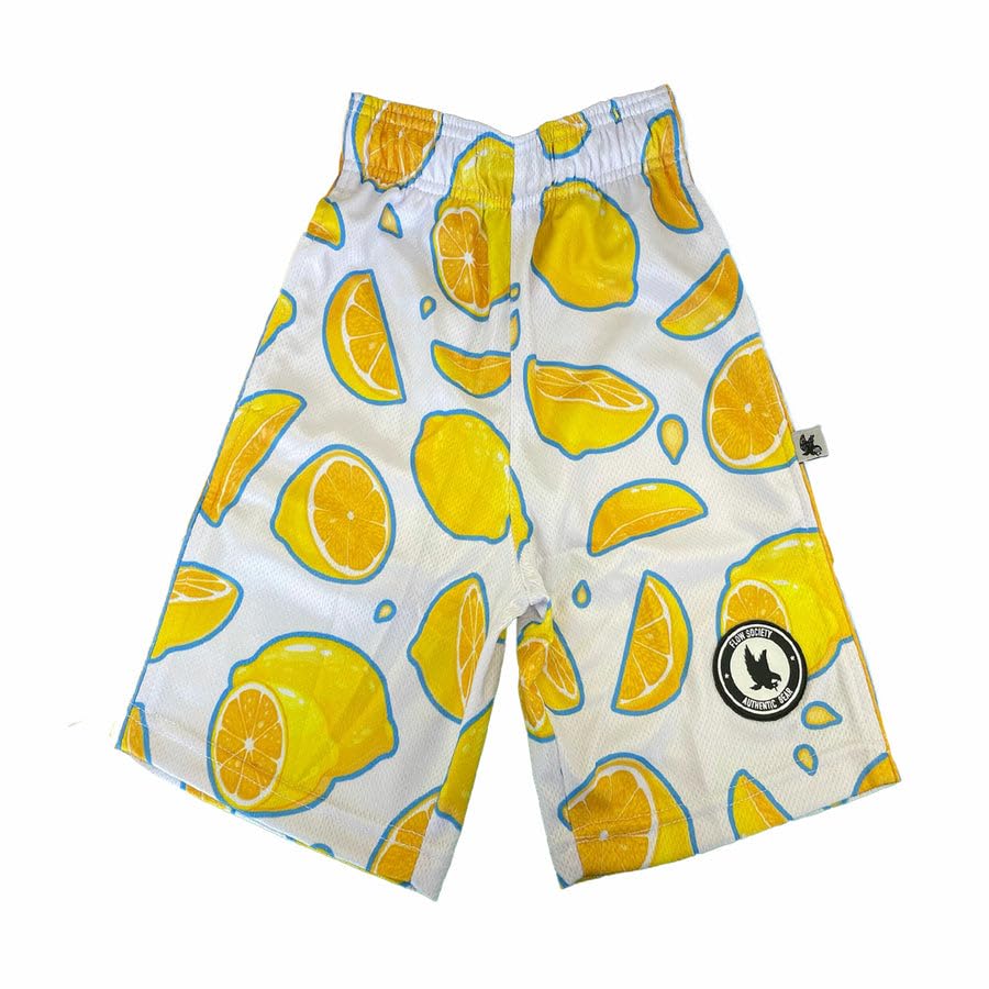 Flow Society Lemon Squeeze Boys Athletic Shorts - Gym - Sports - Activewear - Patterned - Basketball - Lacrosse - Football
