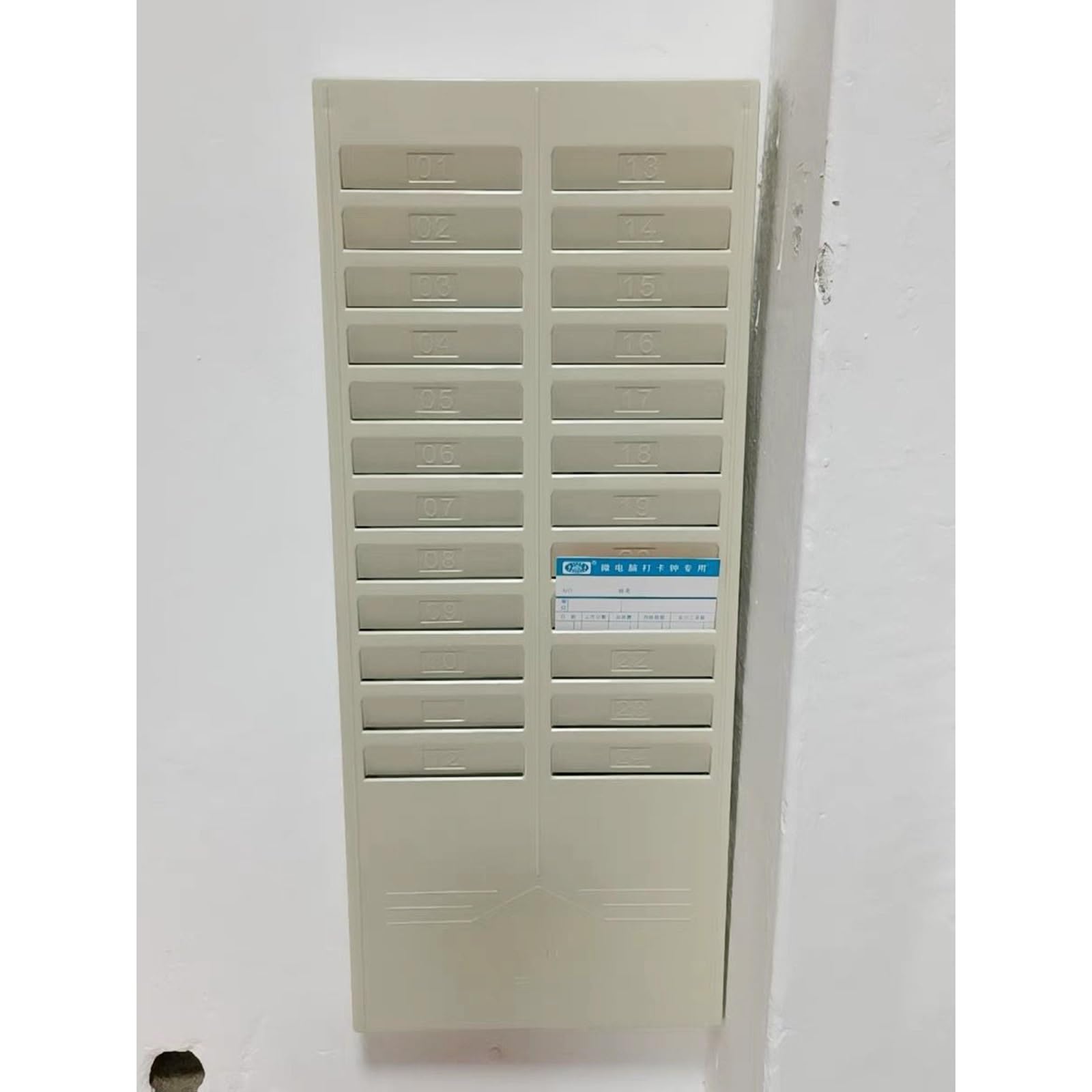 Paquete de 3 soportes de plástico para tarjetas de tiempo, soporte de pared para grabación de asistencia y nómina para reloj de oficina, 24 ranuras
