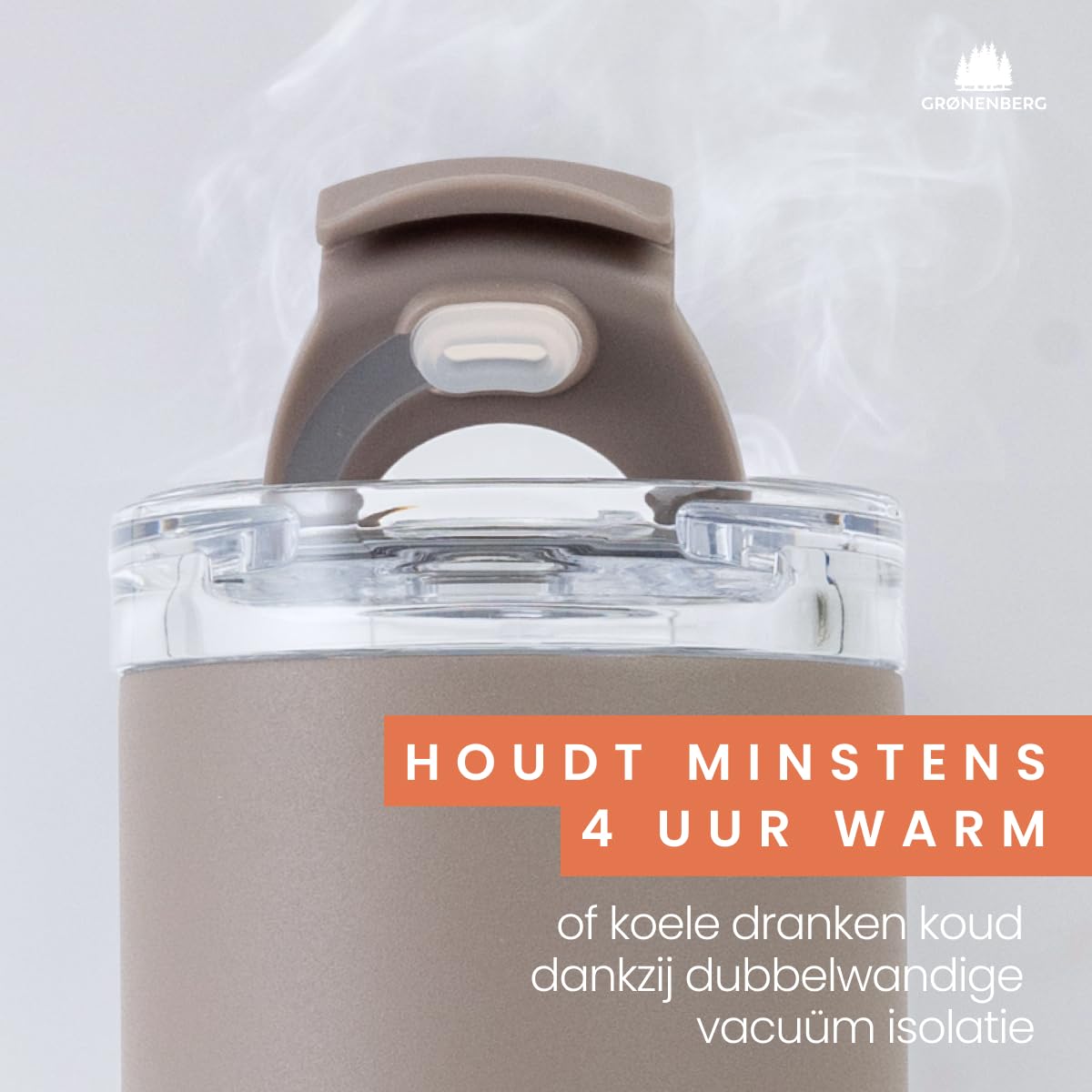 Thermosbeker 350 of 470 ml, koffiebeker voor onderweg, 100% lekvrij, houdt minstens 4 uur warm | Coffee to go-beker gemaakt van gerecycled roestvrij staal (Forest, 473 ml
