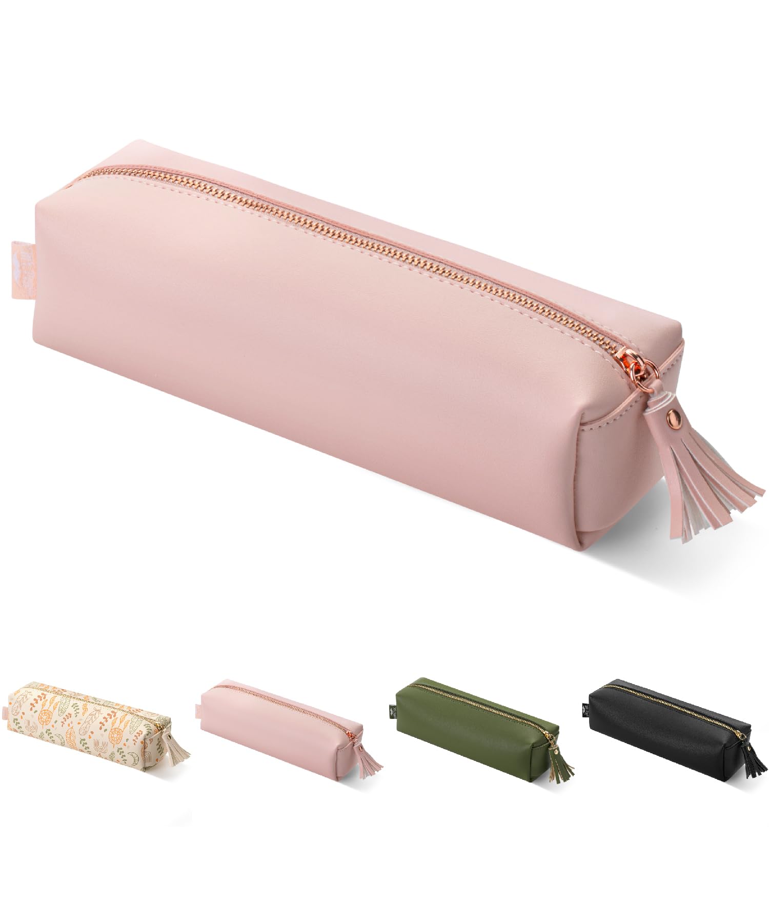 Mr. Pen- PU Leather Pencil Case, Pink, Pencil Case Small Pencil Pouch Aesthetic