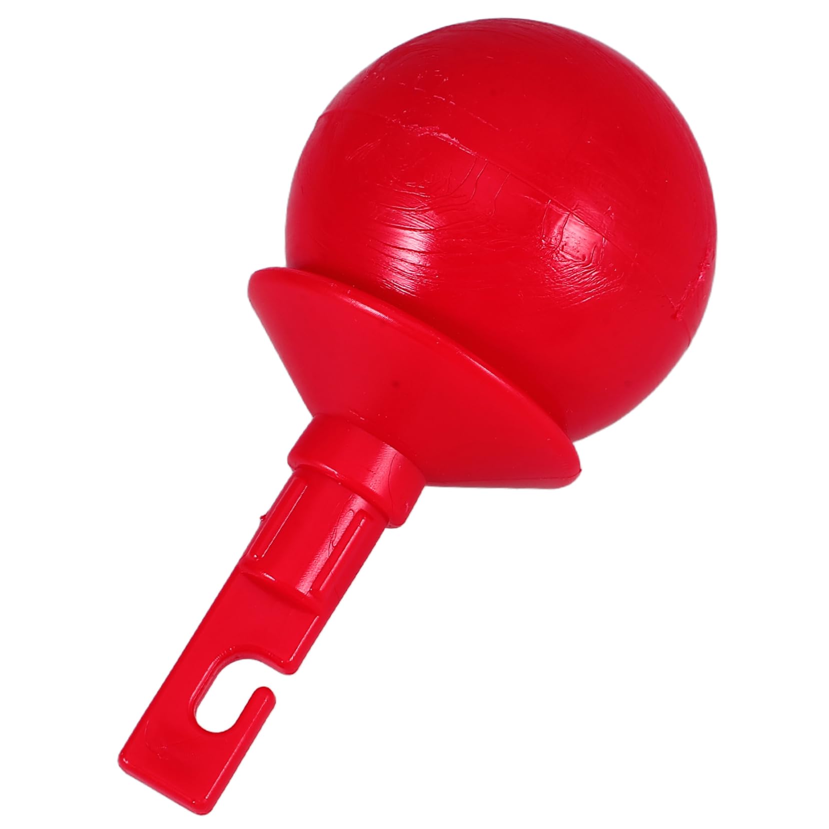FOMIYES Blind Person Stick Rolling Cane Tip Hook Type Walking Aid Red Round Ball Head for Safe Navigati