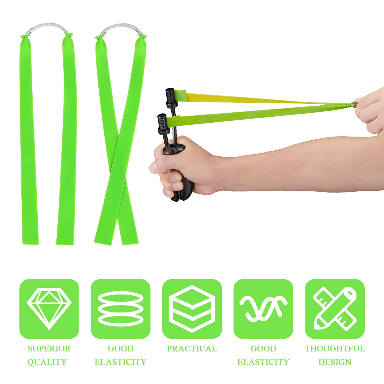 Fionda Elastico Slingshot Catapulta Elastici,10m Di Professionale Da - Foto 9