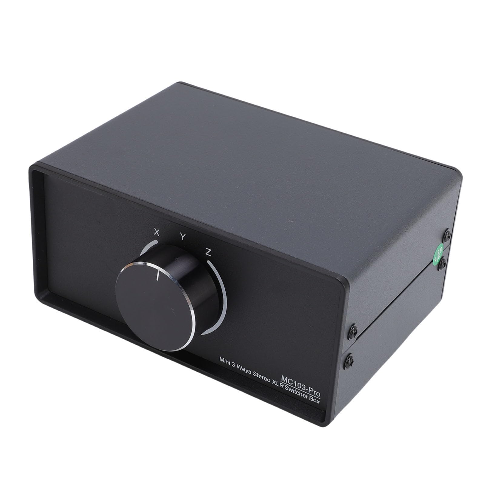 Focket Convertidor de Sonido Equilibrado, Divisor de Sonido Pasivo Estéreo de 1 Entrada y 3 Salidas de 3 Vías, Divisor de Conmutador Estéreo XLR con Carcasa Robusta de Aleación de Aluminio para