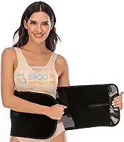 Cinta De Compressão Com Hastes e Velcro Ajustável Ergo Premium (Preto, G)