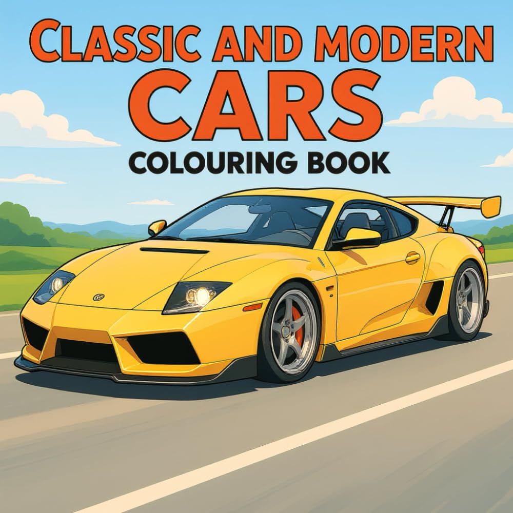 Classic And Modern Cars Colouring Book