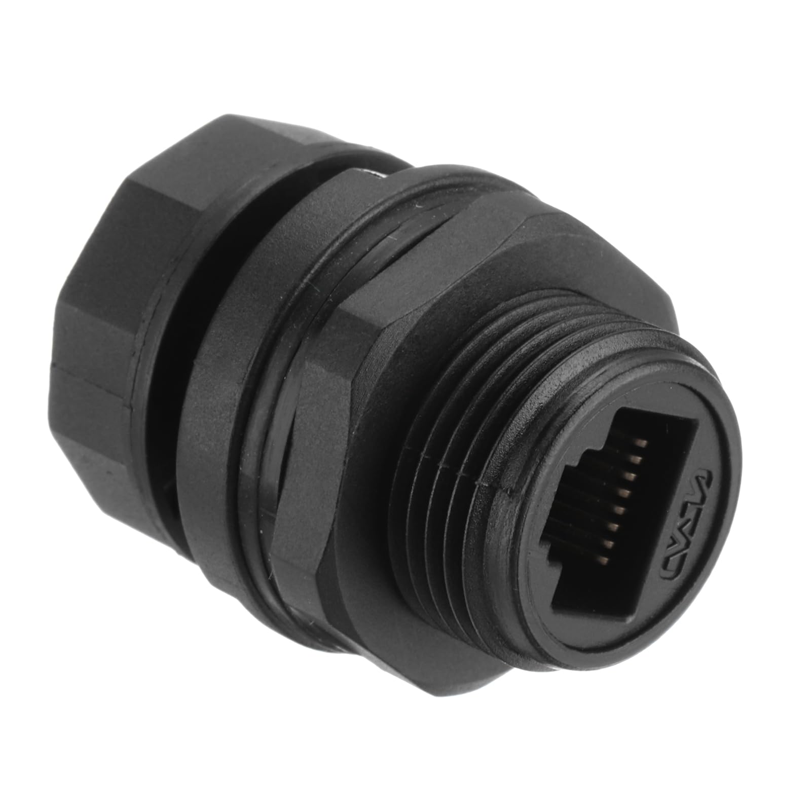MECCANIXITY Acoplador de montaje en panel RJ45, blindado IP67, conector de paso LAN Ethernet Ethernet para CAT6/CAT5E/CAT5, paquete de 5