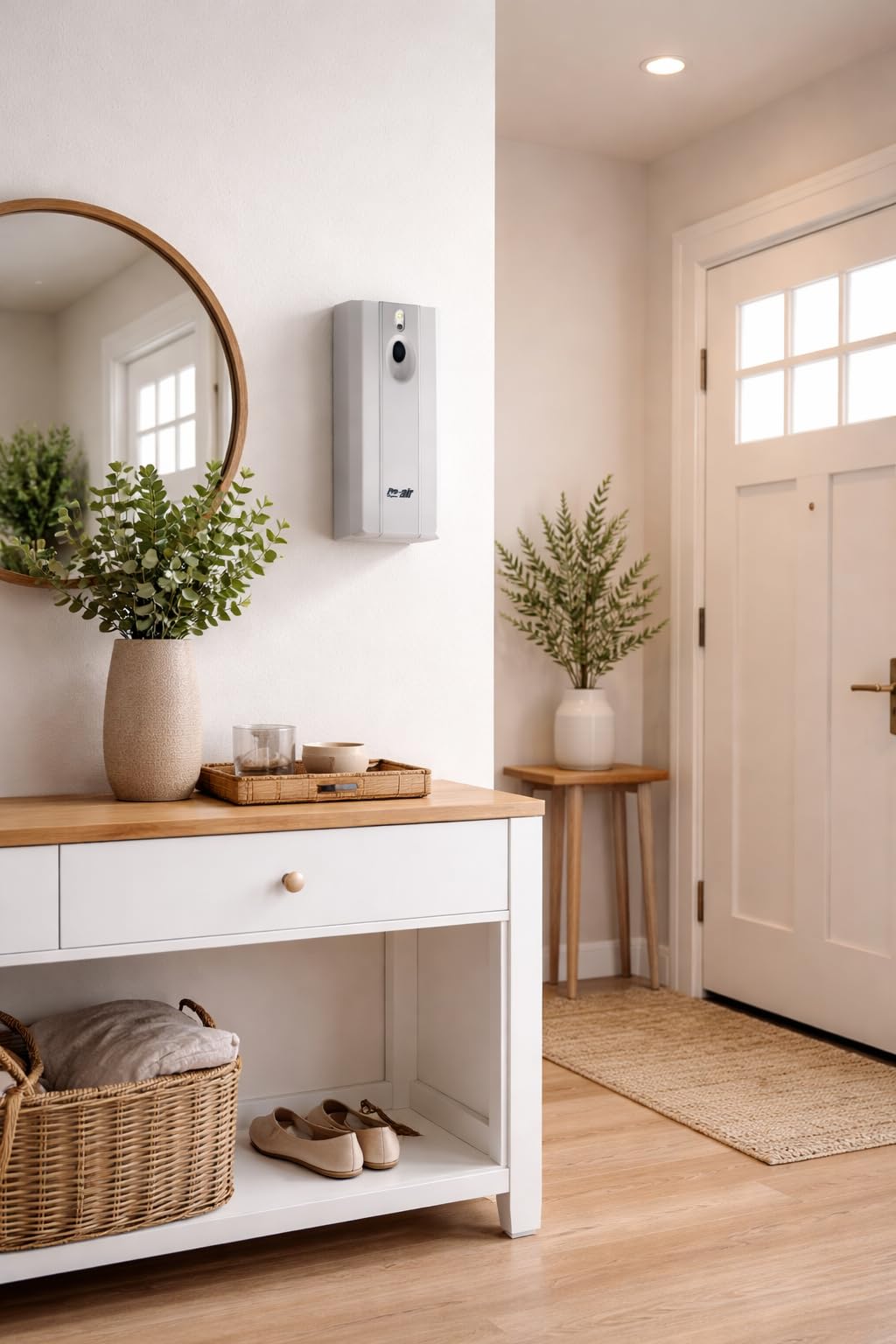 Dispensador Automático de Ambientador en Aerosol con Recambio Pro-Air - Difusor Programable para Hogar Baño Oficina Negocio Clínicas Gimnasios (Capuccino Vienés, Difusor + Recarga)