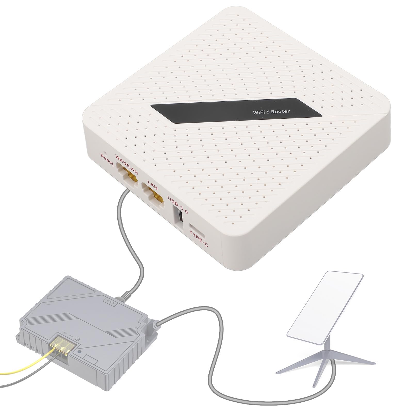 Routeur Double Bande RT2656, Routeur Gigabit AX1800 MU MIMO WL Routeur de Voyage Portable pour Gen2 Gen3 Prise en Charge VPN, Mesh EP RT2656 avec fonctionnalité NAS, Samba,