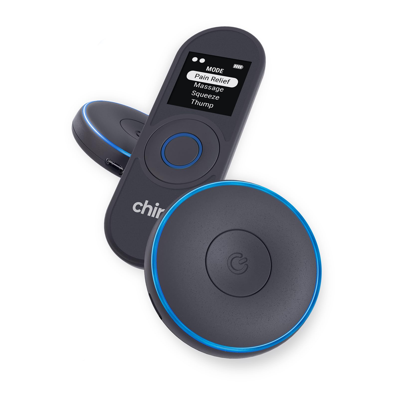 Chirp Halo Wireless Muscle Stimulator, Portable EMS TENS Unit (Slate)