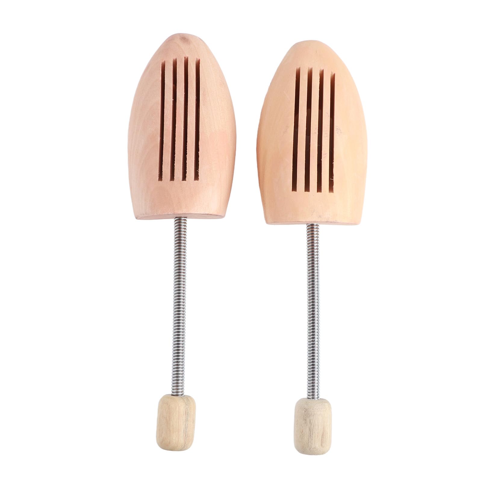 Zapatero de Madera con Columna de Resorte, 2 Unidades de | Material que Absorbe la Humedad, Moldeador de Zapatos Antideformación, Se Pliega para Almacenamiento, Se Adapta a Tallas