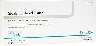 Dermarite Industries Sterile Bordered Gauze with Adhesive Border, 8 Ounce