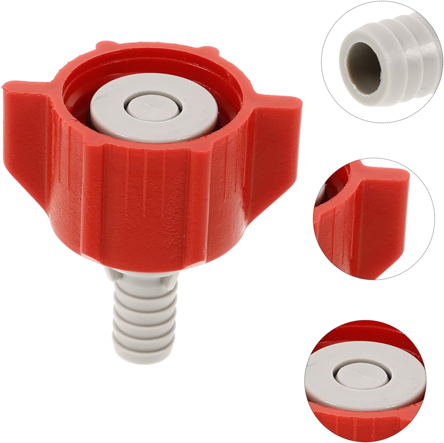 VALICLUD Reusable Red Plastic Bib Adapter for Soda Water Machine Multi Functional Carbonated Beverage Connector Convenient Replacement for Water Dispenser Faucet Stylish Kitchen Accessory