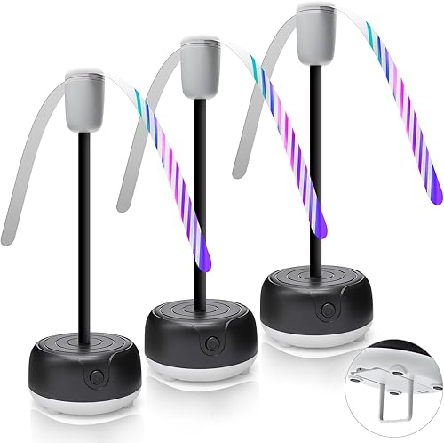 Vizbrite Ventiladores de mosca para mesas, ventilador de comida portátil para interiores y exteriores, ventilador de mosca de pícnic sin sonido con