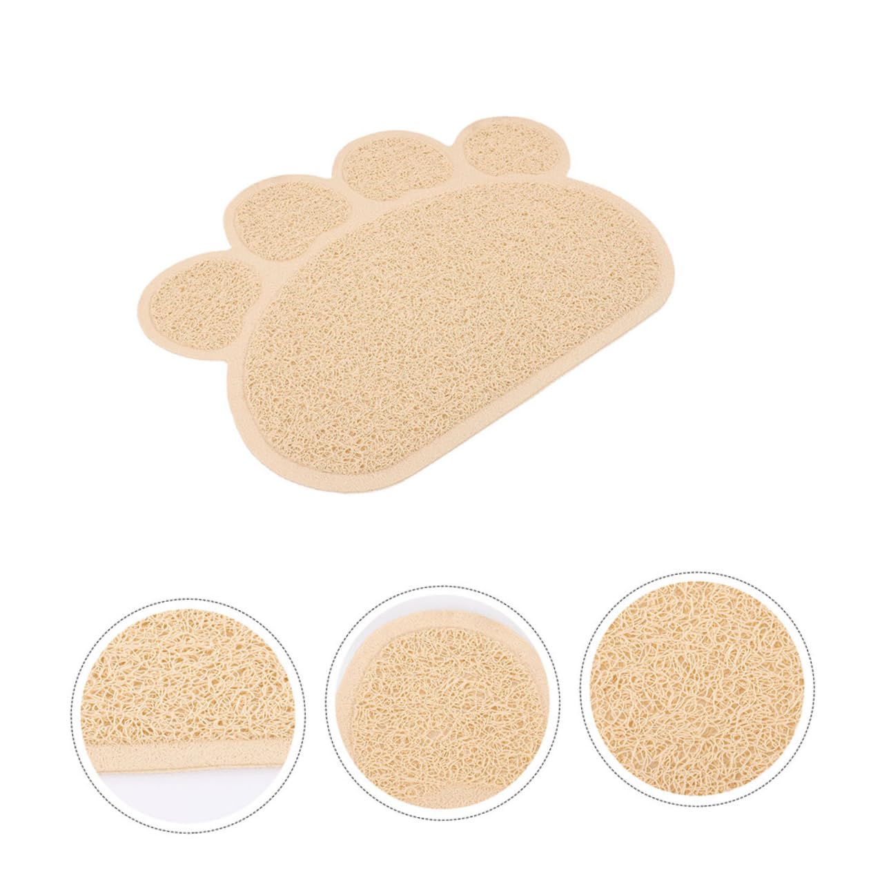 ibasenice Katzenstreumatten und Futtermatte für Haustiere 2 Stück-pack in Pfotenform aus Pvc und Praktisch Rutschfest als Auffangmatte für Katzenstreu für Innenbereich
