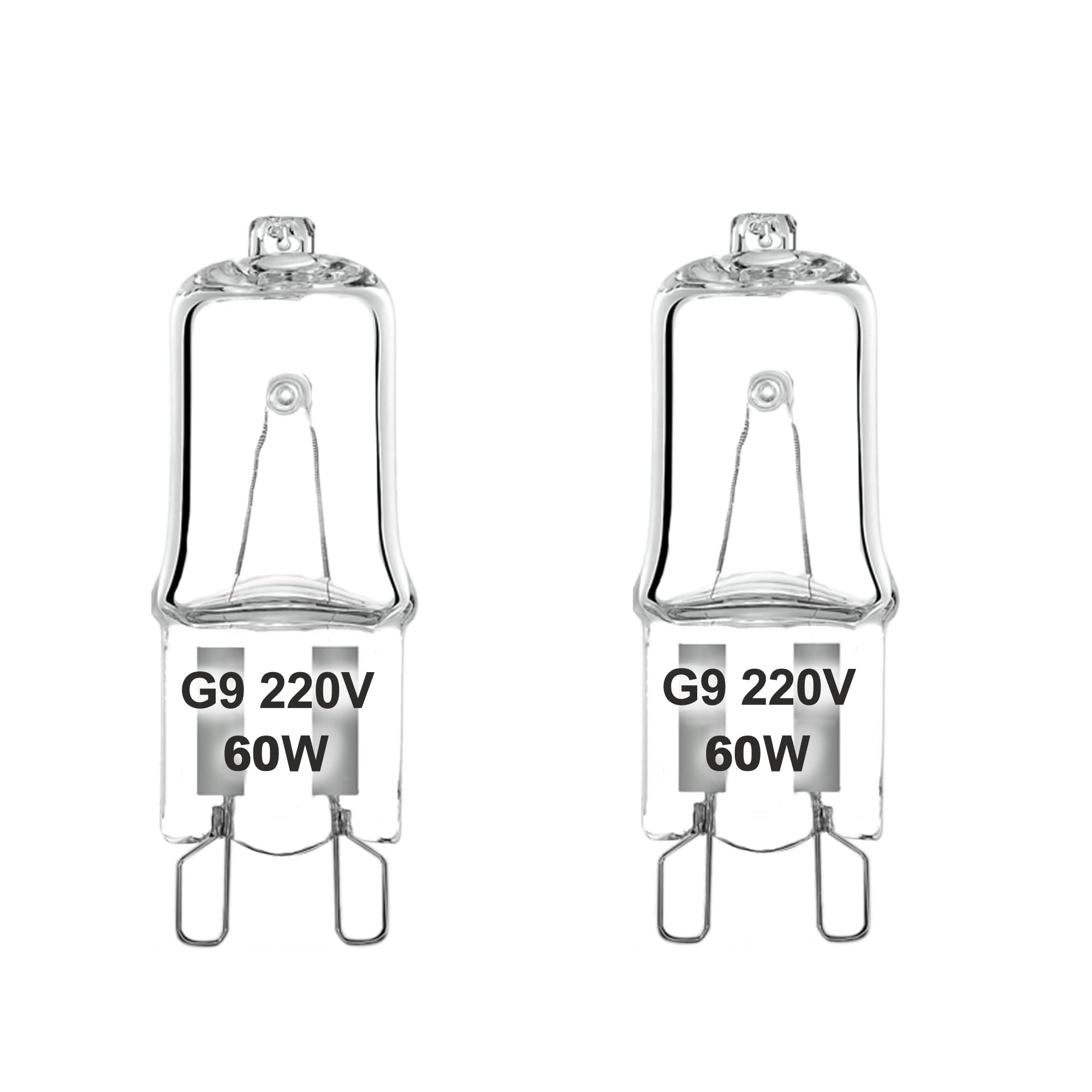 2 sztuki żarówek do piekarnika G9, super jasna, 60 W, 220 V, 3000 K, ciepła biel, 12 mm x 48 mm, lampa do piekarnika, 950 lm, odporna na wysokie temperatury do 300°C, lampa lawowa