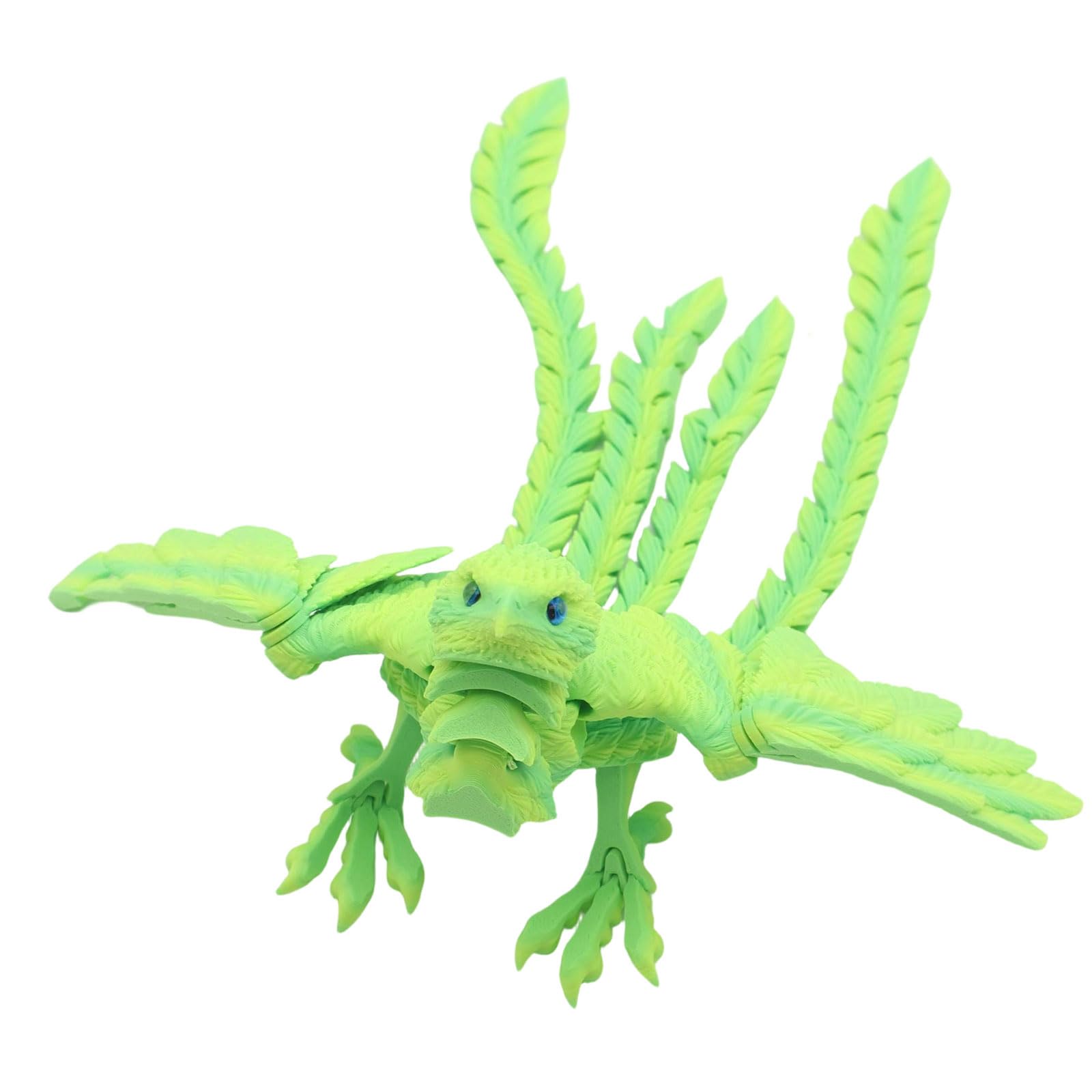 Xjdzineq Poseable Phoenixes Figurine with Articulated Wing and Joints, High Detail 3D Printed Collectible Ornament Articulated Joints Phoenixes Decors