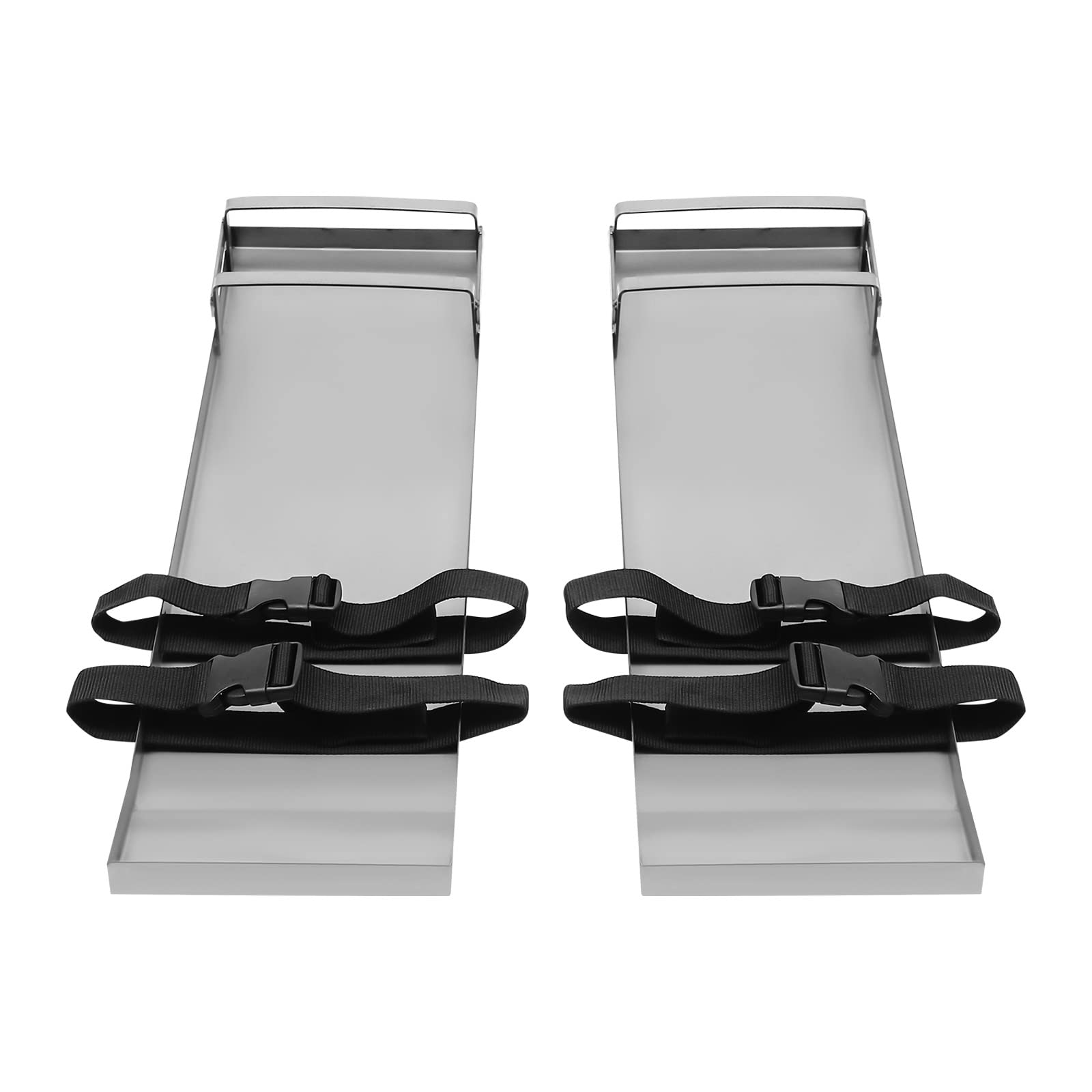 Ginocchiere per cemento, 75 x 20 cm, in acciaio inox, per calcestruzzo, ginocchiere per calcestruzzo, paio di piedini mobili